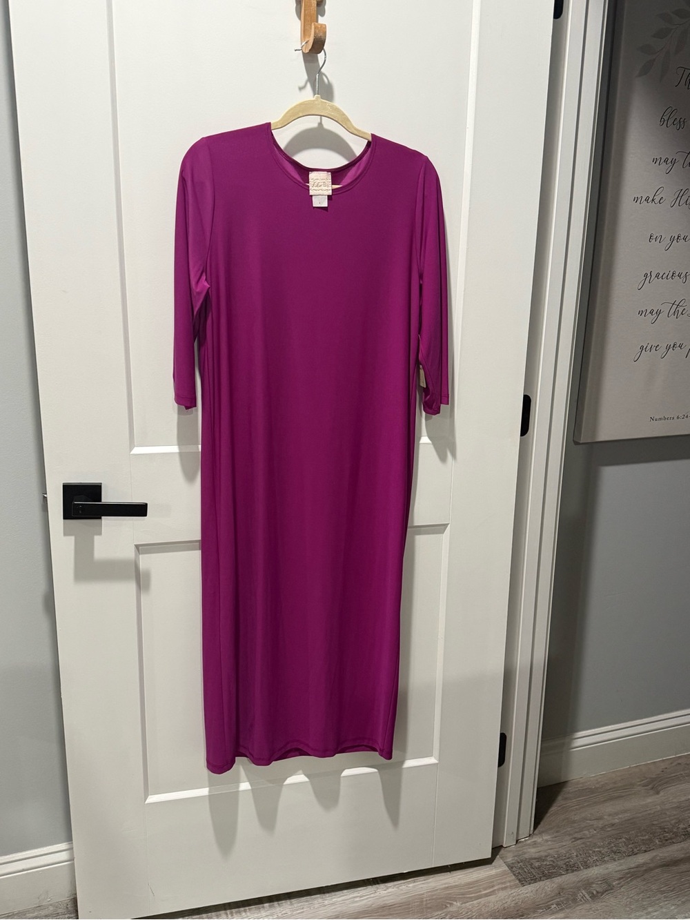 Zadie B’s Magenta Pink Purple Midi Dress Size Large